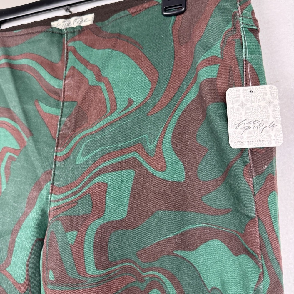 Free People Penny Pull on Flare Jeans in Camo - Picture 4 of 13
